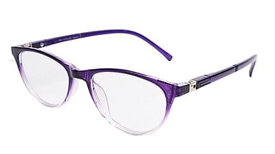 Soigné Female Cat Eye Spectacle Frames.Purple&Transparent-Large