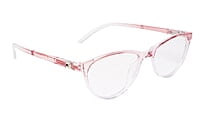 Soigné Female Cat Eye Spectacle Frames.Pink&Transparent-Large