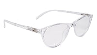 Soigné Female Cat Eye Spectacle Frames.Transparent-Large Soigné Female Cat Eye Spectacle Frames.Transparent-Large
