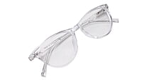 Soigné Female Cat Eye Spectacle Frames.Transparent-Large Soigné Female Cat Eye Spectacle Frames.Transparent-Large