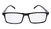 Soigné Unisex Rectangular Spectacle Frame.Glossy Black-Large Soigné Unisex Rectangular Spectacle Frame.Glossy Black-Large
