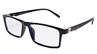 Soigné Unisex Rectangular Spectacle Frame.Glossy Black-Large Soigné Unisex Rectangular Spectacle Frame.Glossy Black-Large