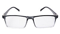 Soigné Unisex Rectangular Spectacle Frame.Black&Transparent-Large
