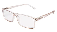 Soigné Unisex Rectangular Spectacle Frame.See Through Brown-Large