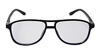 Soigné Unisex Aviator Spectacle Frame.Glossy Black-Large Soigné Unisex Aviator Spectacle Frame.Glossy Black-Large