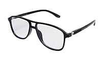Soigné Unisex Aviator Spectacle Frame.Glossy Black-Large Soigné Unisex Aviator Spectacle Frame.Glossy Black-Large