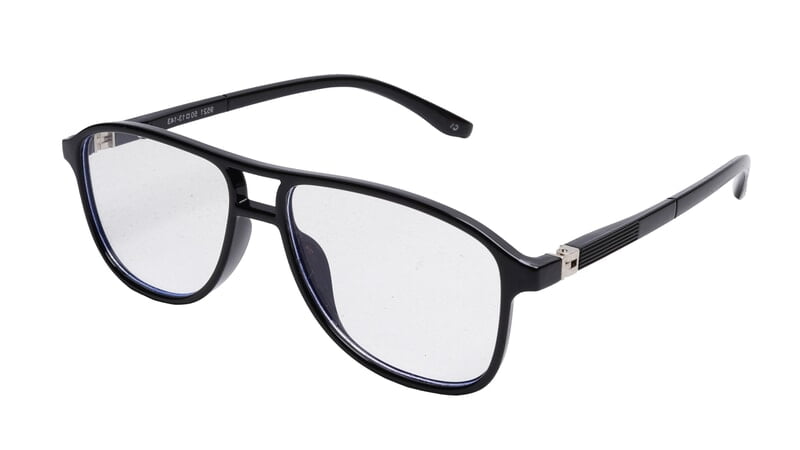 Soigné Unisex Aviator Spectacle Frame.Glossy Black-Large Soigné Unisex Aviator Spectacle Frame.Glossy Black-Large