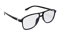 Soigné Unisex Aviator Spectacle Frame.Glossy Black-Large Soigné Unisex Aviator Spectacle Frame.Glossy Black-Large