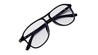 Soigné Unisex Aviator Spectacle Frame.Glossy Black-Large Soigné Unisex Aviator Spectacle Frame.Glossy Black-Large
