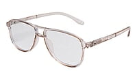 Soigné Unisex Aviator Spectacle Frame.See Through Light Brown-Large