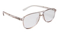 Soigné Unisex Aviator Spectacle Frame.See Through Light Brown-Large