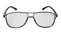 Soigné Unisex Aviator Spectacle Frame.See Through Gray-Large Soigné Unisex Aviator Spectacle Frame.See Through Gray-Large