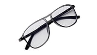 Soigné Unisex Aviator Spectacle Frame.See Through Gray-Large Soigné Unisex Aviator Spectacle Frame.See Through Gray-Large