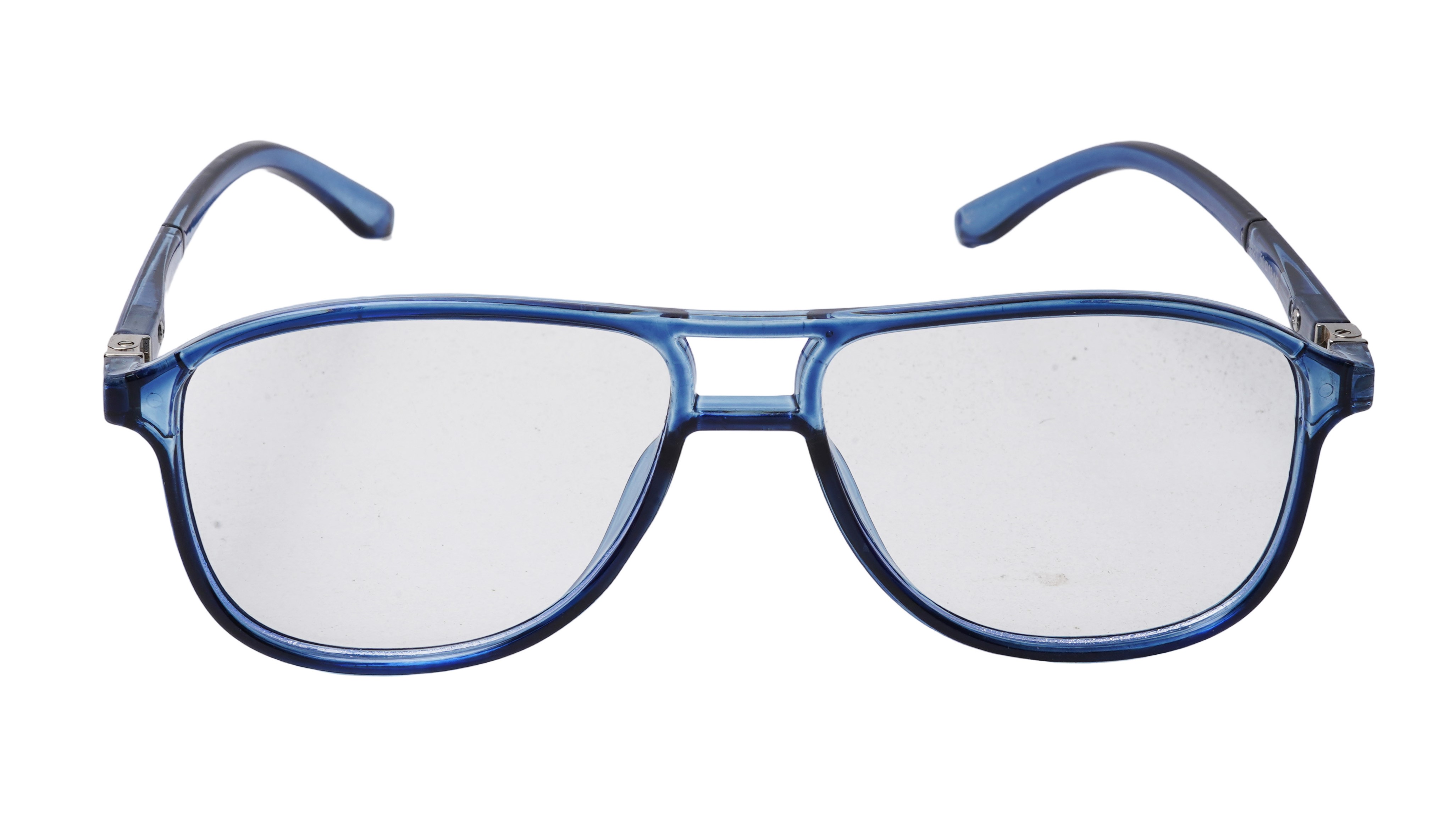 Soigné Unisex Aviator Spectacle Frame.Blue-Large
