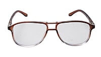 Soigné Unisex Aviator Spectacle Frame.Brown&Transparent-Large Soigné Unisex Aviator Spectacle Frame.Brown&Transparent-Large