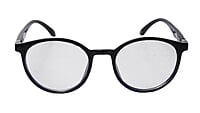 Soigné Unisex Medium Round Spectacle Frame.Glossy Black Soigné Unisex Medium Round Spectacle Frame.Glossy Black
