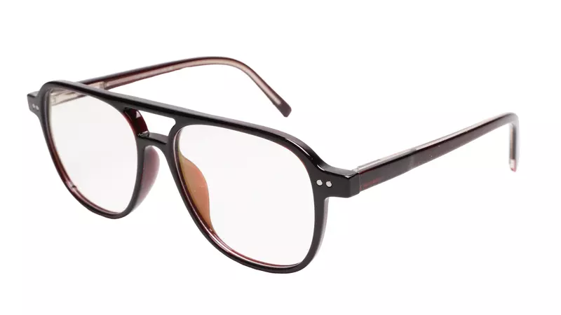 Soigné Unisex Large Square Spectacle Frame.Brown