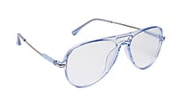 Soigné Unisex Aviator Spectacle Frame.See Through Blue&Silver-Large Soigné Unisex Aviator Spectacle Frame.See Through Blue&Silver-Large