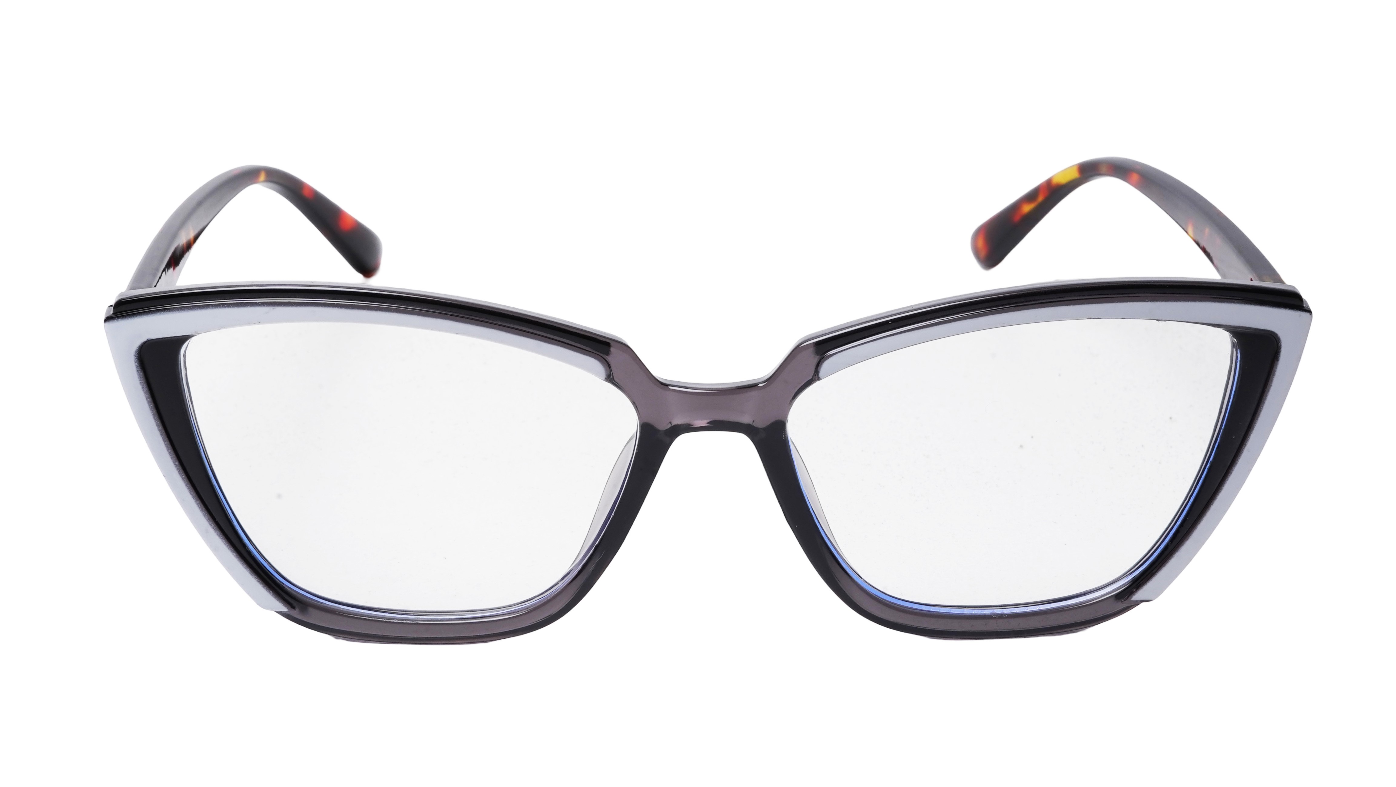 Soigné Female Large Cat Eye Spectacle Frame.Multicolor Frame
