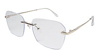 Soigné Unisex Large Rectangular Rimless Spectacle Frame.Goiden Soigné Unisex Large Rectangular Rimless Spectacle Frame.Goiden
