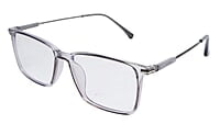 Soigné Unisex Rectangular Spectacle Frame.Light Gray&Silver-Large Soigné Unisex Rectangular Spectacle Frame.Light Gray&Silver-Large