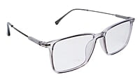 Soigné Unisex Rectangular Spectacle Frame.Light Gray&Silver-Large Soigné Unisex Rectangular Spectacle Frame.Light Gray&Silver-Large