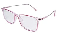 Soigné Female Rectangular Spectacle Frame.See Through Light Pink-Large Soigné Female Rectangular Spectacle Frame.See Through Light Pink-Large