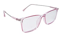 Soigné Female Rectangular Spectacle Frame.See Through Light Pink-Large Soigné Female Rectangular Spectacle Frame.See Through Light Pink-Large