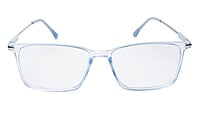 Soigné Unisex Rectangular Spectacle Frame.Light Blue&Silver-Large