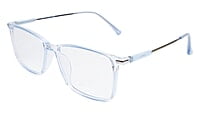 Soigné Unisex Rectangular Spectacle Frame.Light Blue&Silver-Large Soigné Unisex Rectangular Spectacle Frame.Light Blue&Silver-Large