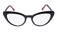 Soigné Female Large Cat Eye Spectacle Frame.Black Color Rim Soigné Female Large Cat Eye Spectacle Frame.Black Color Rim