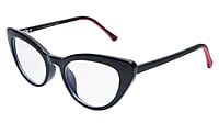 Soigné Female Large Cat Eye Spectacle Frame.Black Color Rim Soigné Female Large Cat Eye Spectacle Frame.Black Color Rim