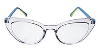 Soigné Female Large Cat Eye Spectacle Frame.See Through Light Gray Rim Soigné Female Large Cat Eye Spectacle Frame.See Through Light Gray Rim