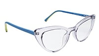 Soigné Female Large Cat Eye Spectacle Frame.See Through Light Gray Rim Soigné Female Large Cat Eye Spectacle Frame.See Through Light Gray Rim