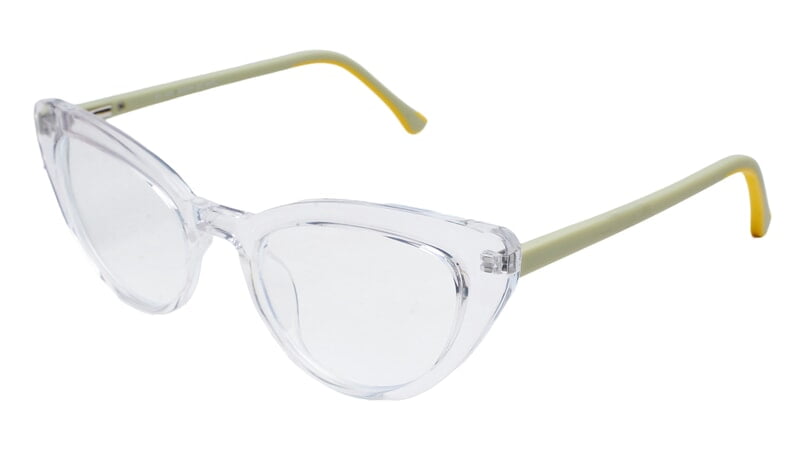 Soigné Female Large Cat Eye Spectacle Frame.Transparent Rim Soigné Female Large Cat Eye Spectacle Frame.Transparent Rim