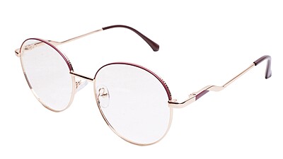 Soigné Unisex Medium Round Spectacle Frame.Golden&Brown