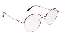 Soigné Unisex Medium Round Spectacle Frame.Golden&Brown