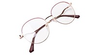Soigné Unisex Medium Round Spectacle Frame.Golden&Brown