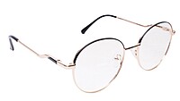 Soigné Unisex Medium Round Spectacle Frame.Gold&Black Soigné Unisex Medium Round Spectacle Frame.Gold&Black