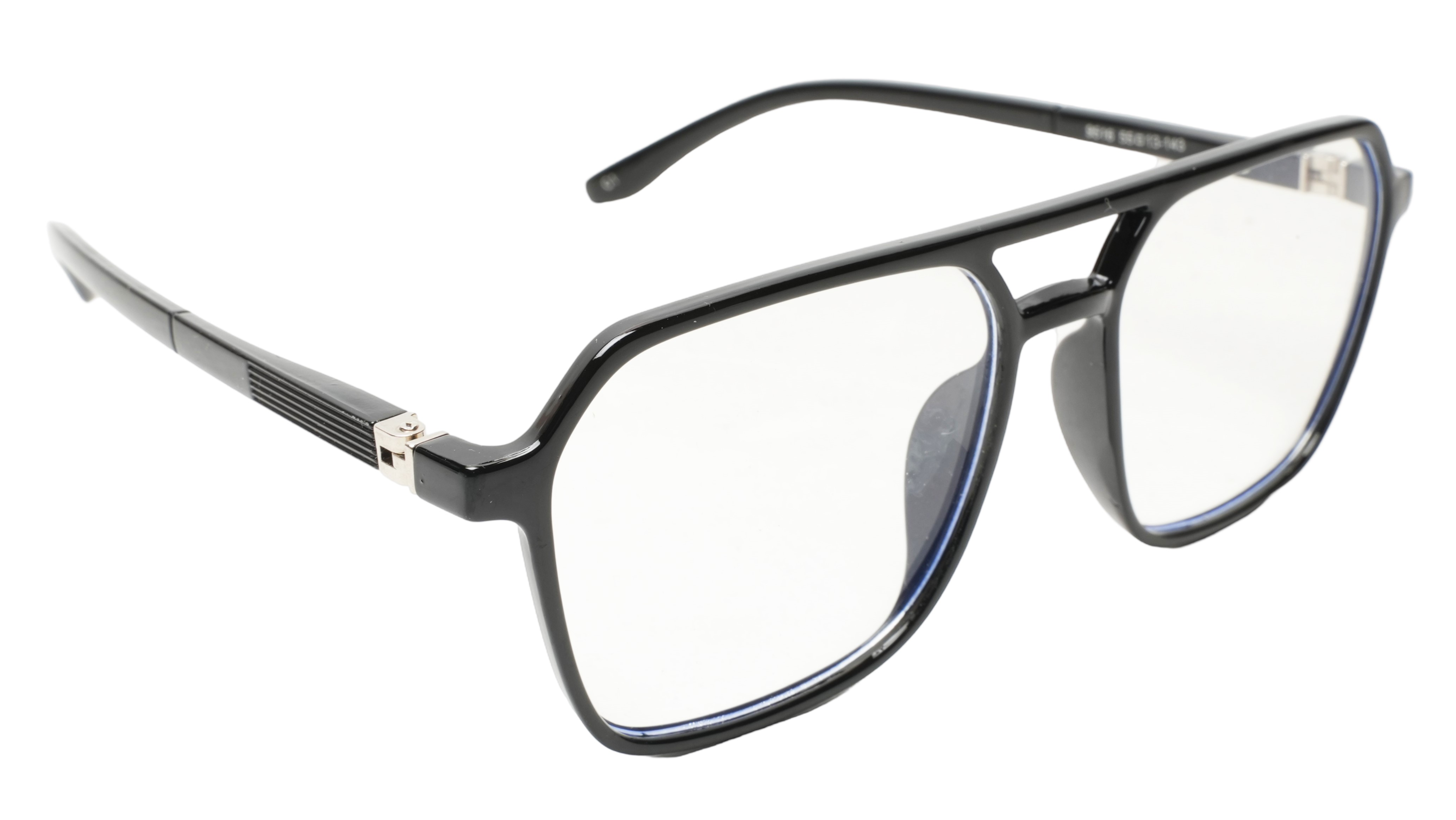 Soigné Unisex Oversized Square Spectacle Frame.Black Color