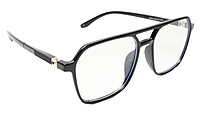 Soigné Unisex Oversized Square Spectacle Frame.Black Color Soigné Unisex Oversized Square Spectacle Frame.Black Color