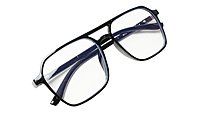 Soigné Unisex Oversized Square Spectacle Frame.Black Color Soigné Unisex Oversized Square Spectacle Frame.Black Color