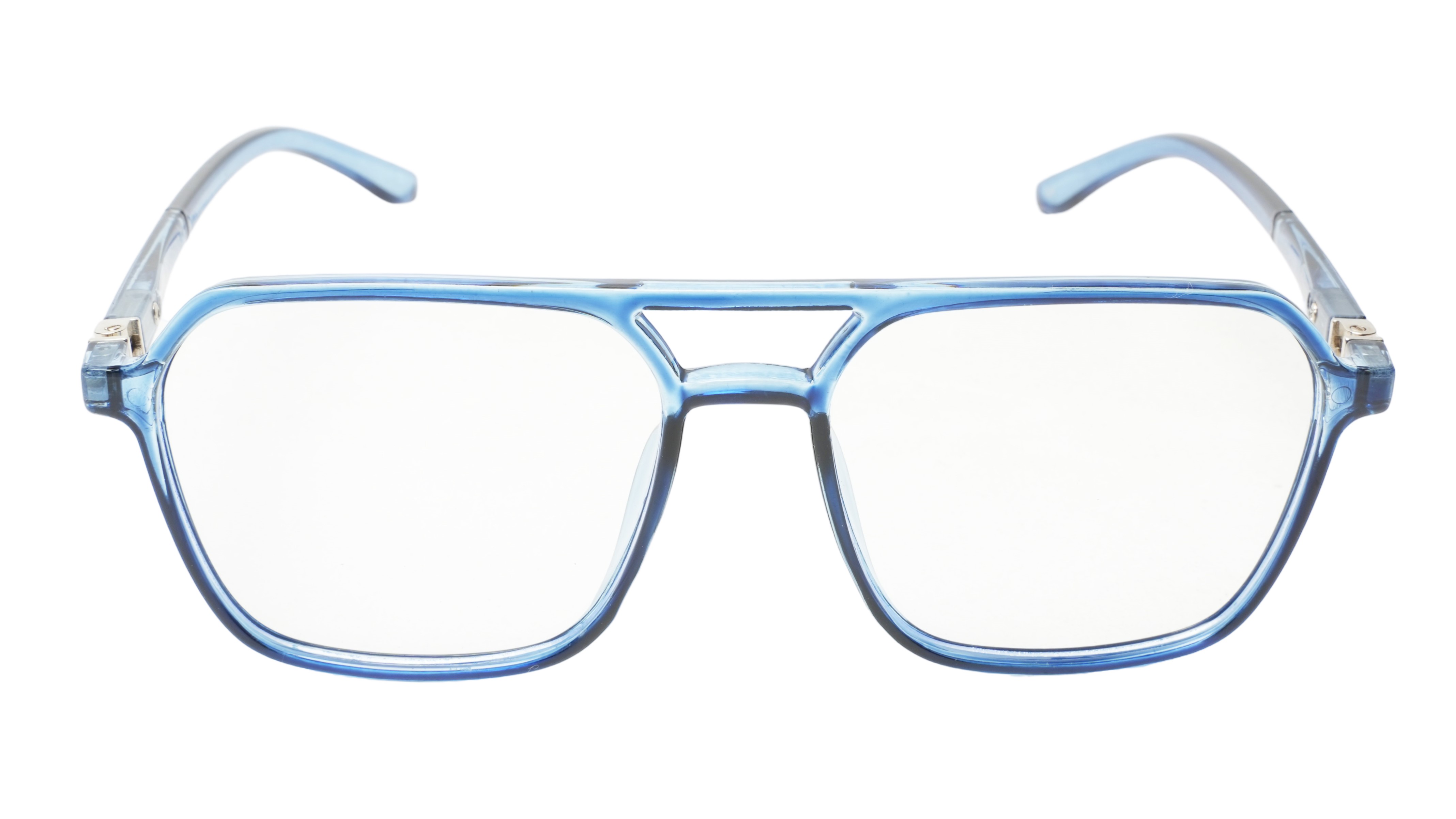 Soigné Unisex Oversized Square Spectacle Frame.Dark Blue