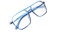Soigné Unisex Oversized Square Spectacle Frame.Dark Blue Soigné Unisex Oversized Square Spectacle Frame.Dark Blue