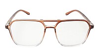 Soigné Unisex Oversized Square Spectacle Frame.Brown&Transparent Frame Soigné Unisex Oversized Square Spectacle Frame.Brown&Transparent Frame
