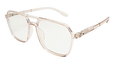 Soigné Unisex Oversized Square Spectacle Frame.Light Brown
