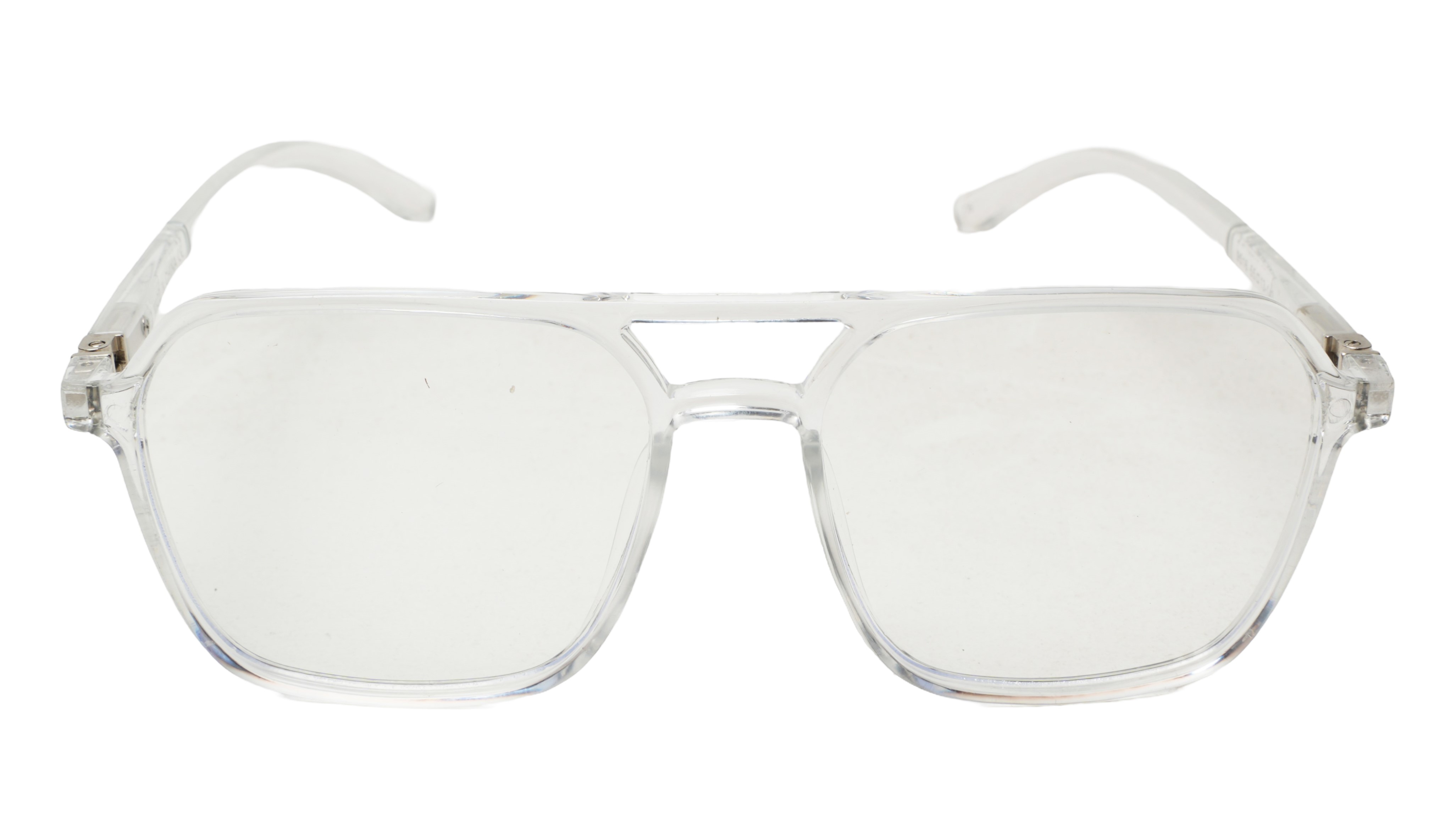 Soigné Unisex Oversized Square Spectacle Frame.Transparent Frame