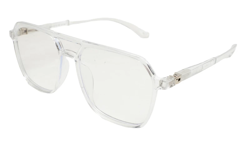 Soigné Unisex Oversized Square Spectacle Frame.Transparent Frame