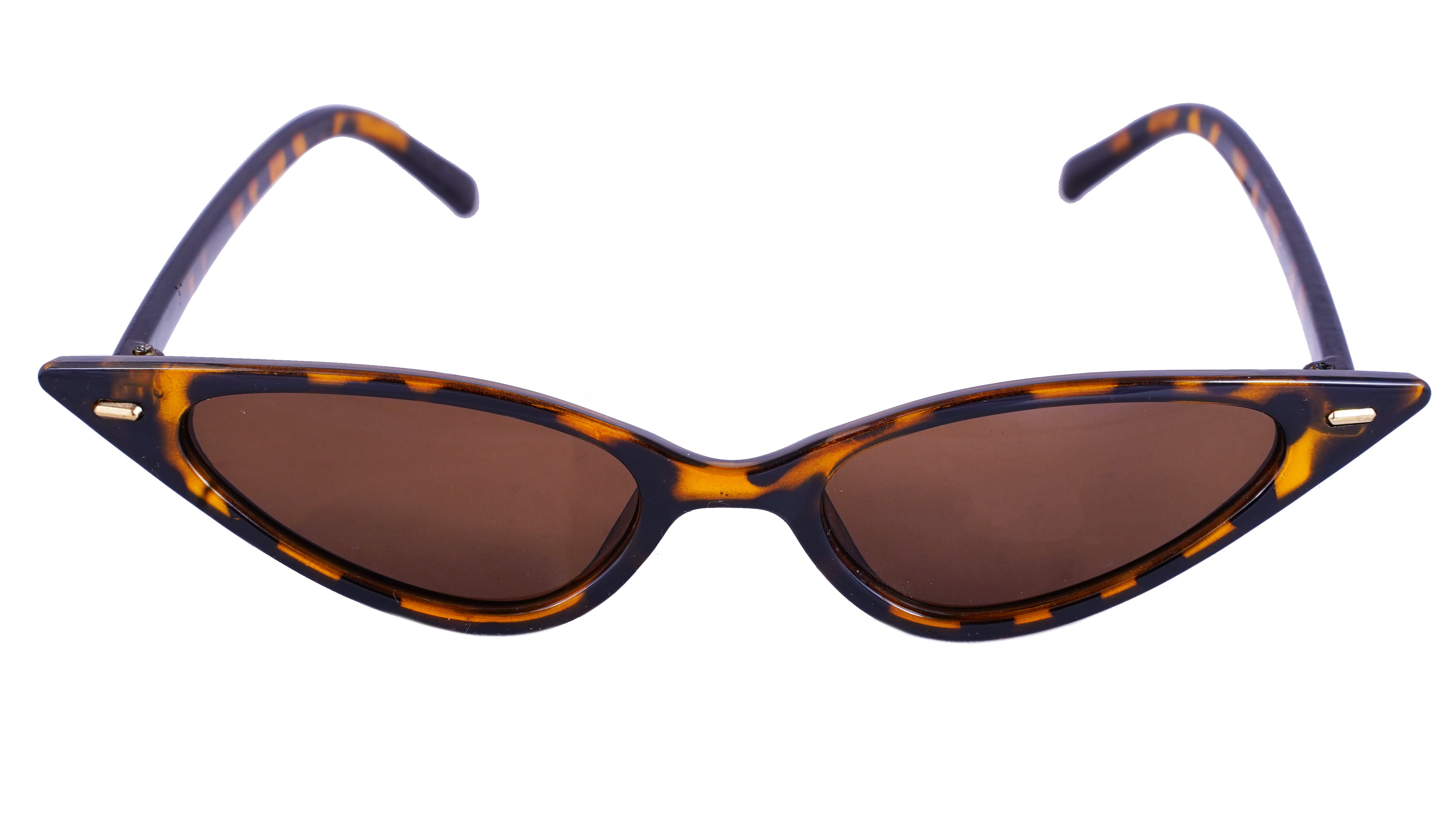 Soigné Female Small Cat Eye Sunglasses.Leopard Print.Brown Lens Soigné Female Spectacle & Sunglasses Strings.Black&Transparent.Set Of 2