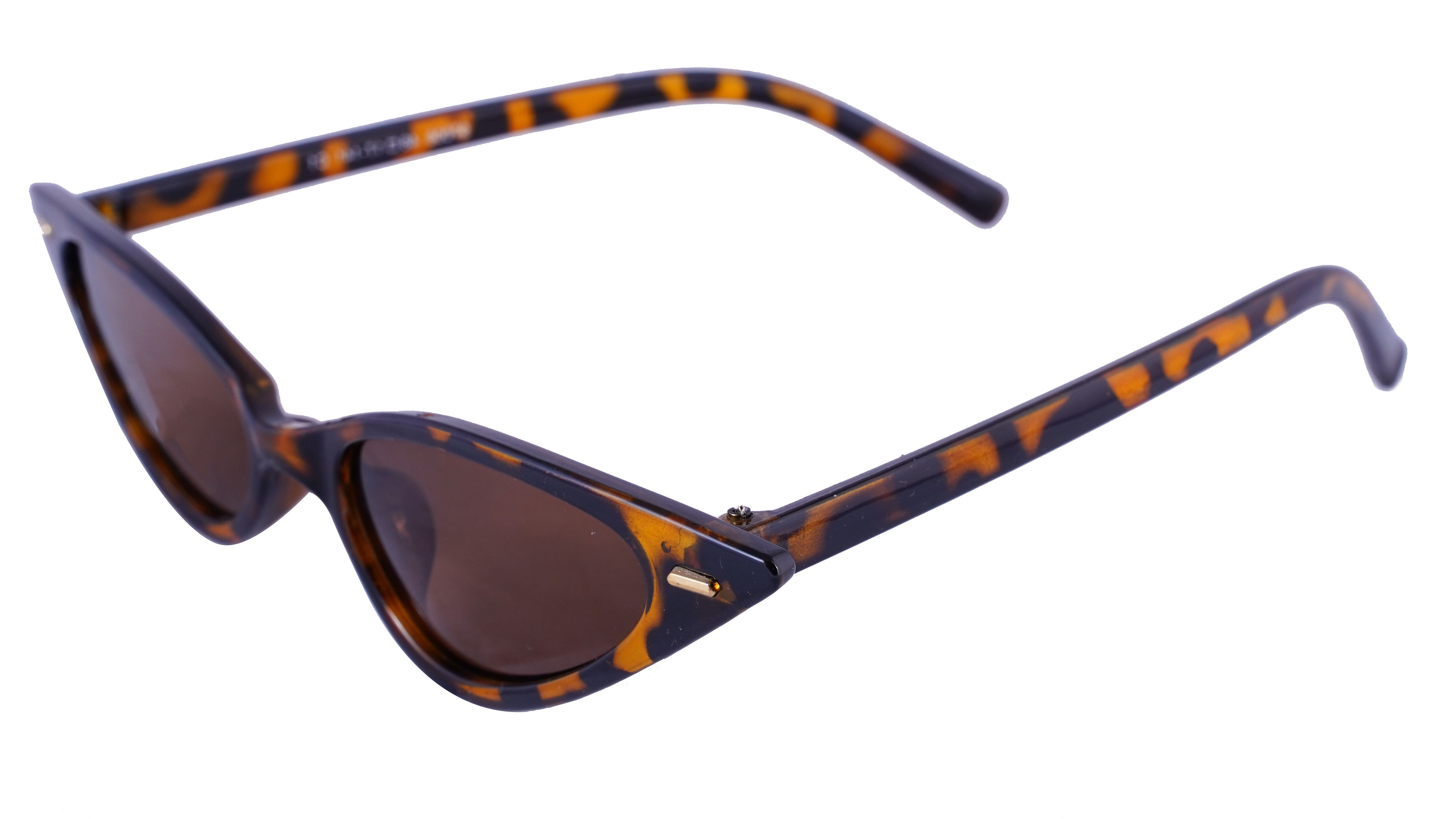 Soigné Female Small Cat Eye Sunglasses.Leopard Print.Brown Lens Soigné Female Spectacle & Sunglasses Strings.Black&Transparent.Set Of 2